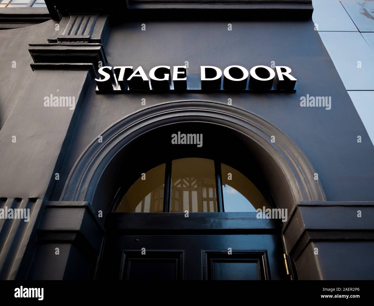 The London Palladium back entrance and stage door, London, UK. Stock Photo