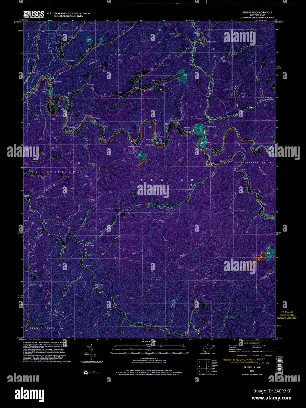 Map of pineville hires stock photography and images Alamy