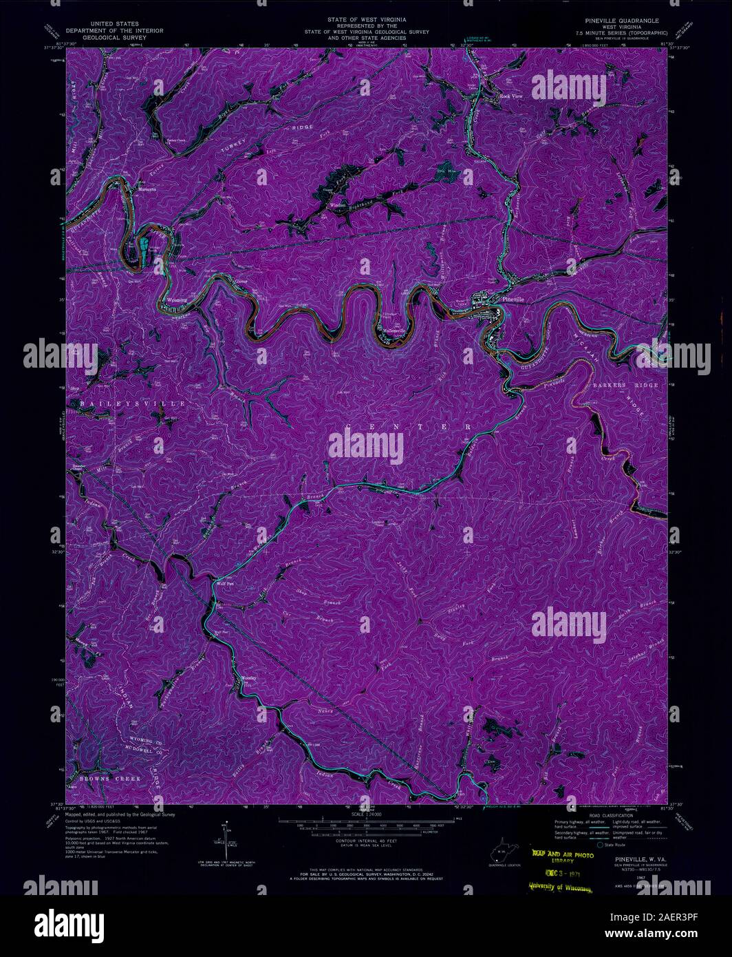 Map of pineville hires stock photography and images Alamy
