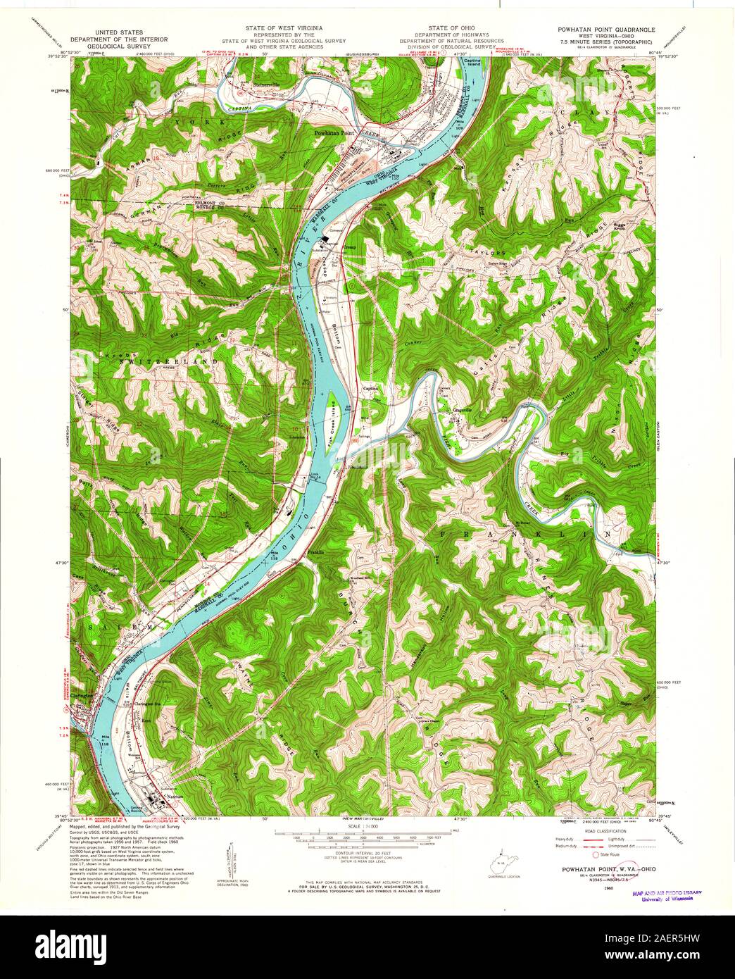 WV Powhatan Point 701315 1960 24000 Stock Photo Alamy