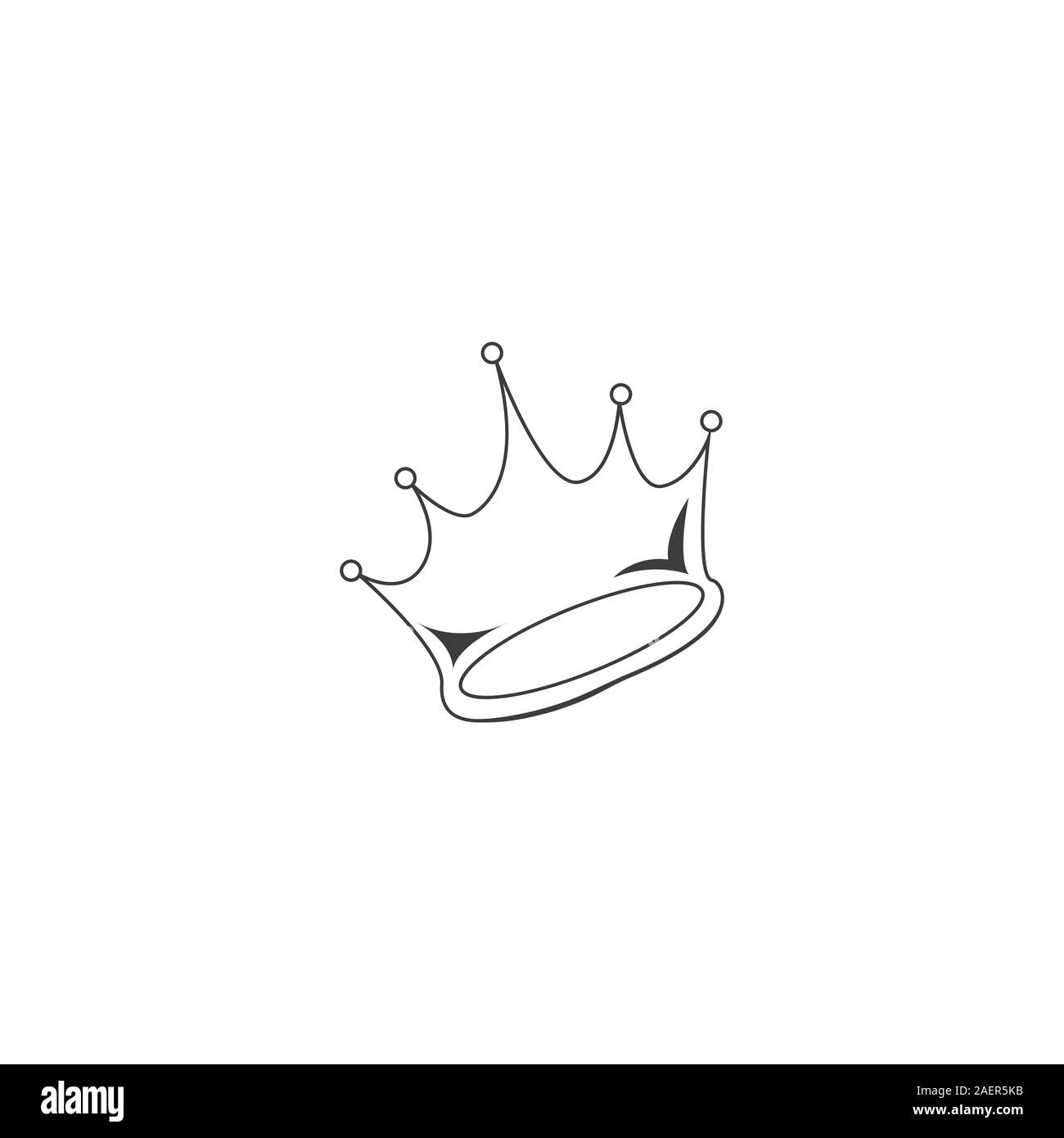 Thin line icon of Crown. Editable vector stroke Stock Vector Image ...