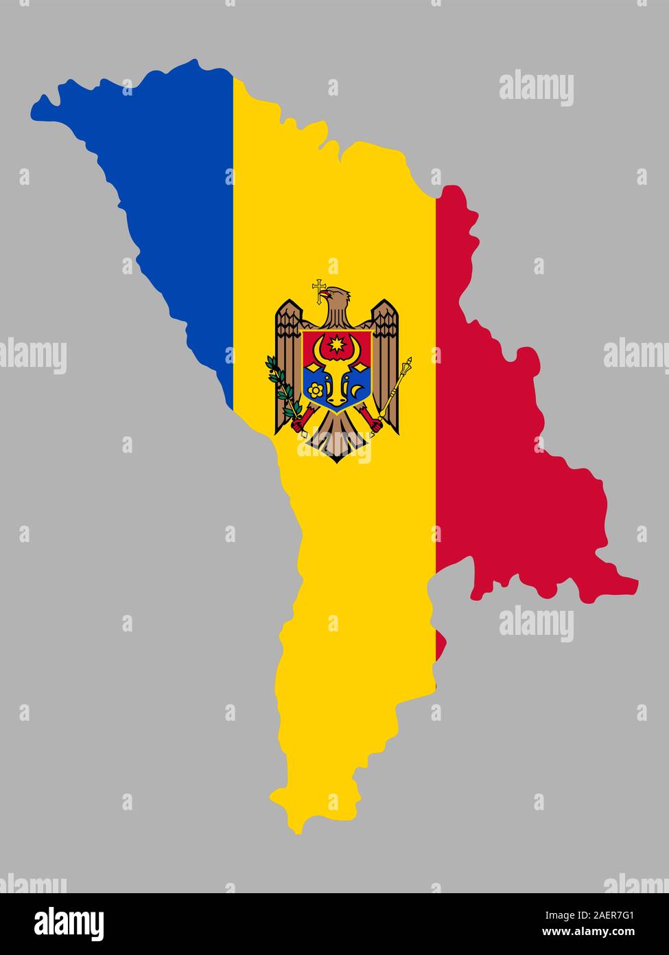Moldova Map Flag Vector illustration Eps 10 Stock Vector