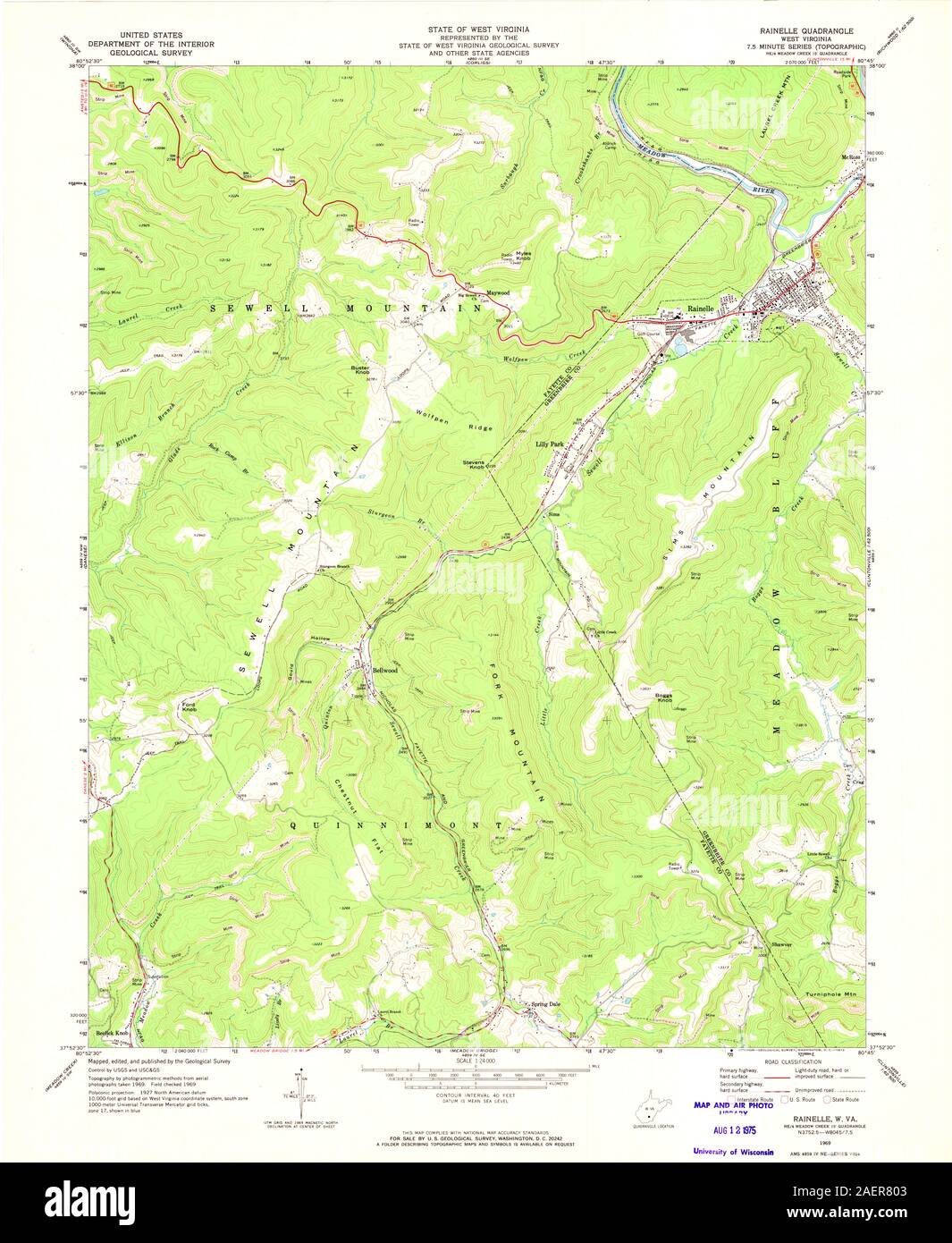Map of rainelle hires stock photography and images Alamy