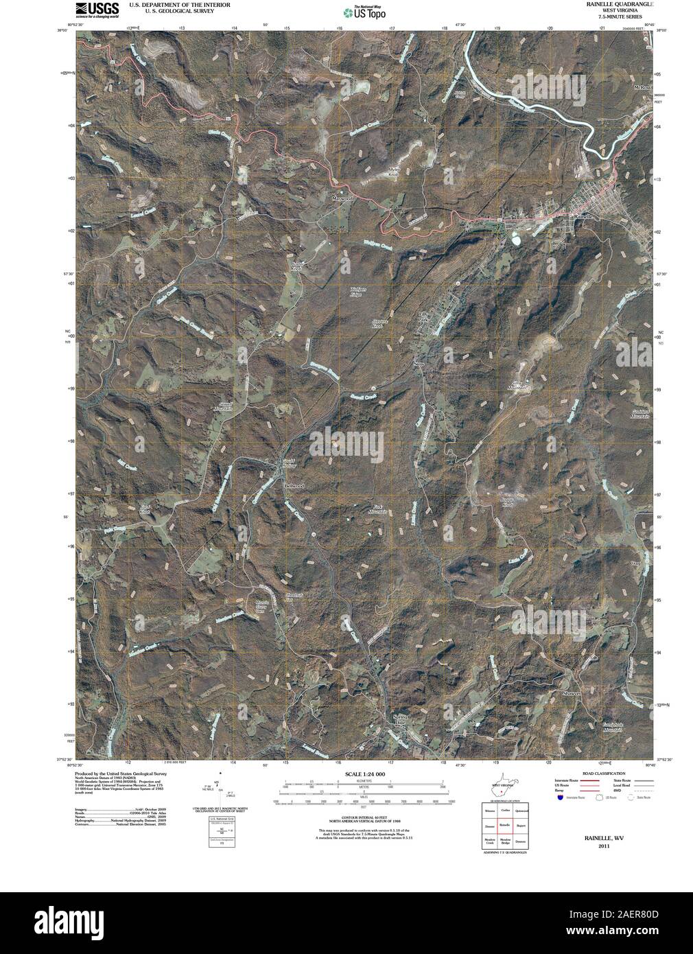 Map of rainelle hires stock photography and images Alamy