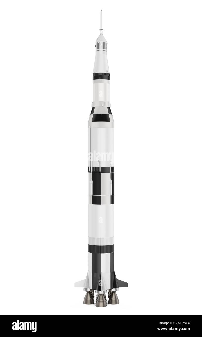 Saturn V Rocket Isolated Stock Photo Alamy