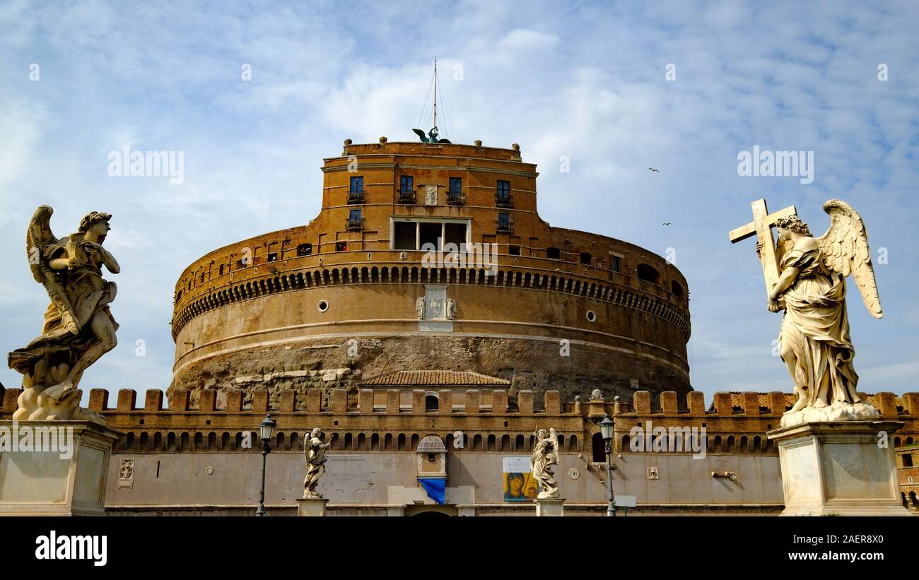Approach to Castel Sant' Angelo, Rome, Italy Stock Photo