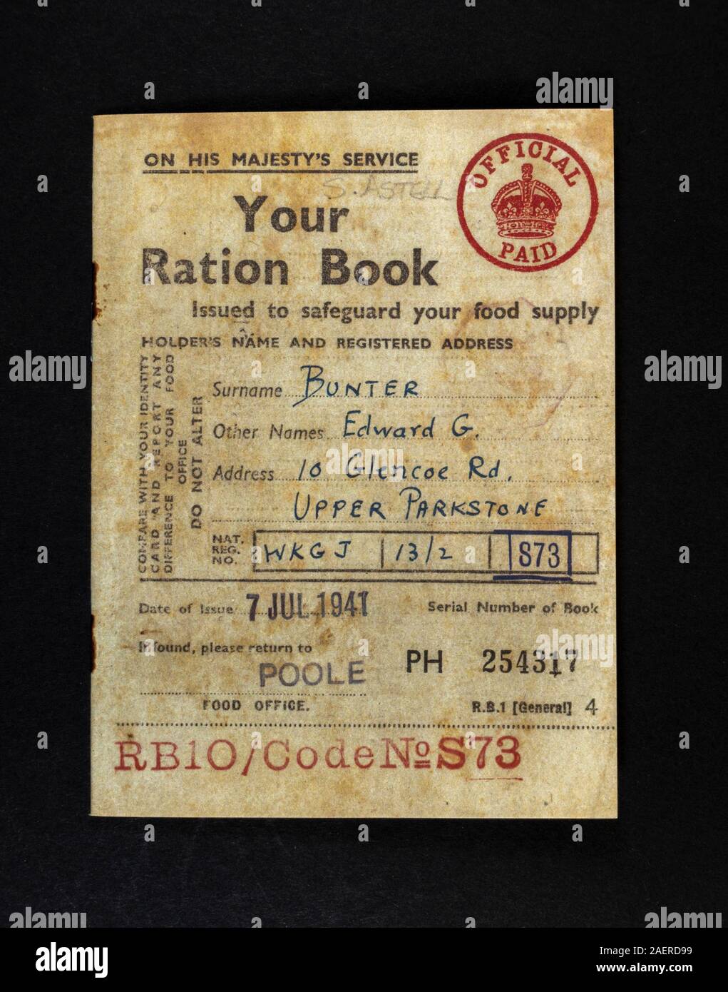 Historical Wartime Memorabilia SET OF 15 Replica Ration Books-School Project 