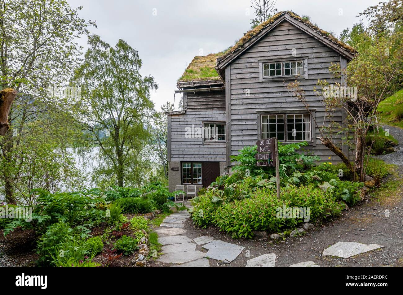 Astruptunet, home of artist Nikolai Astrup, at lake Jölstravatn, Jølster, Norway Stock Photo