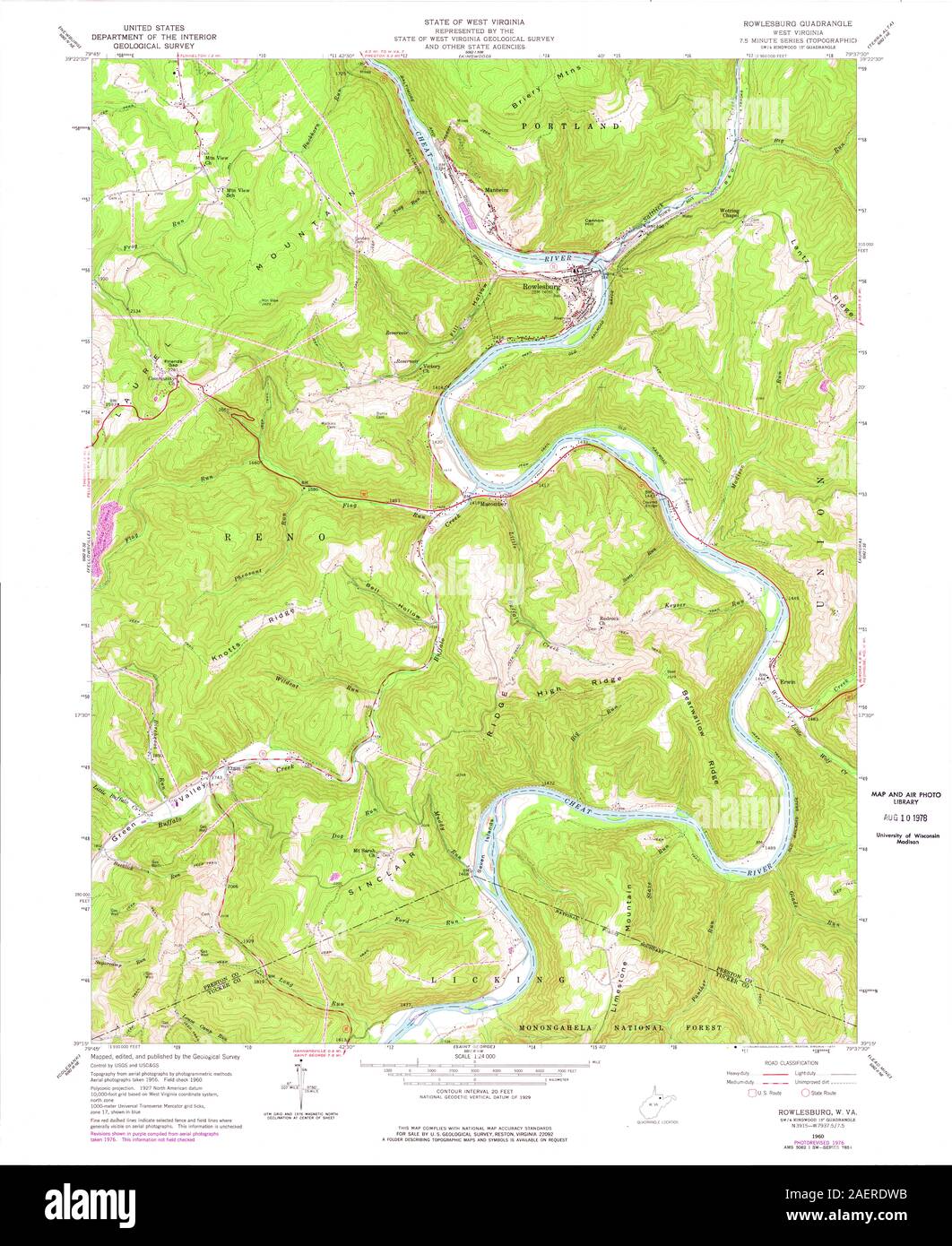 WV Rowlesburg 701406 1960 24000 Stock Photo Alamy