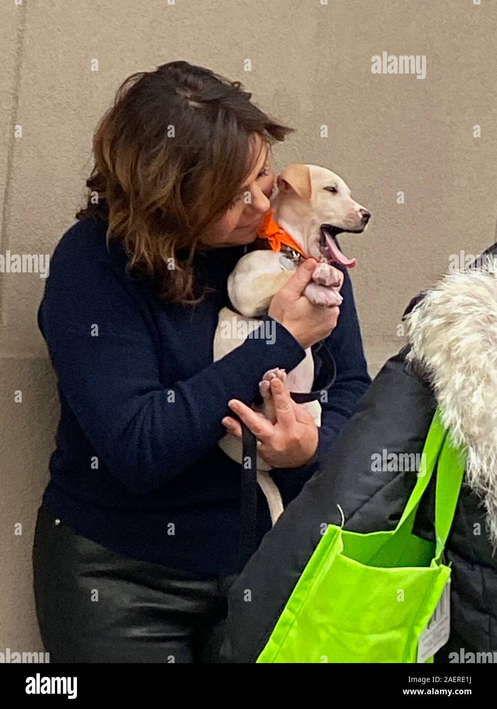 New York, NY, USA. 10th Dec, 2019. Rachael Ray cuddles with a puppy from the ASPCA while taping a segment for The Rachael Ray Show in New York, New York on December 2019. Credit: Rainmaker Photo/Media Punch/Alamy Live News Stock Photo