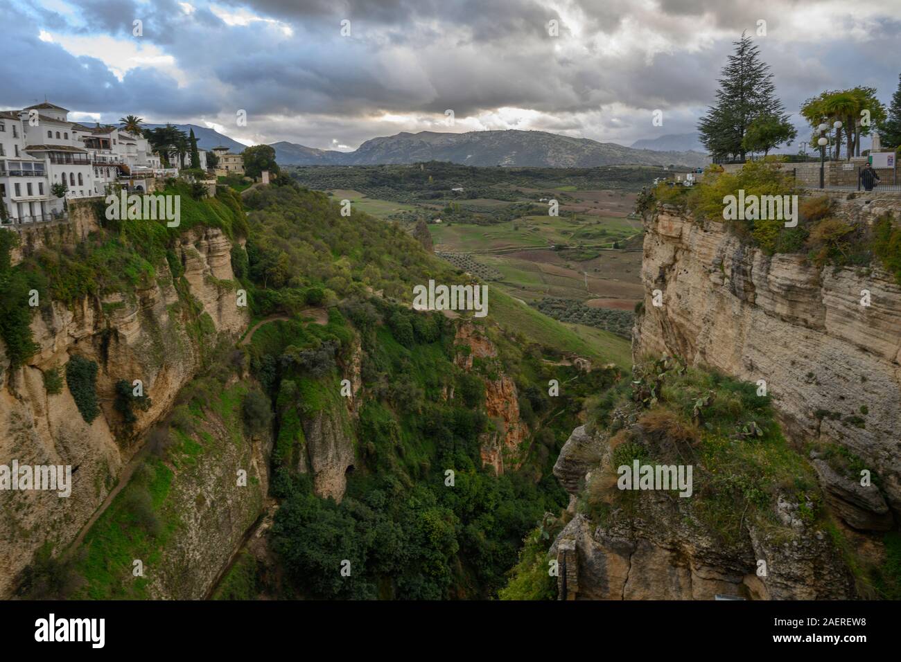 Scenic view of landscape, Ronda, Malaga Province, Spain Stock Photo