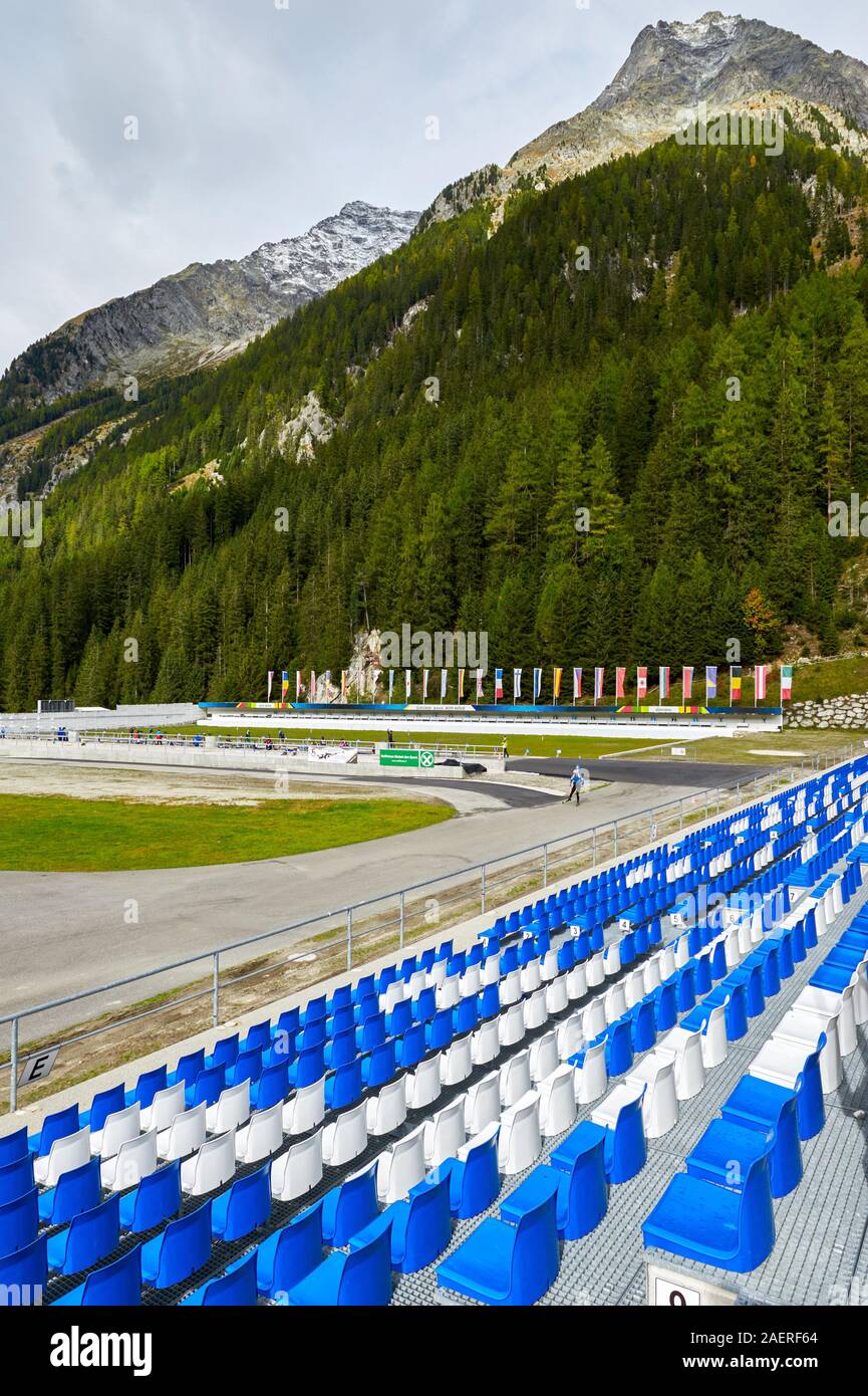 Visiting Sudtirol Alto Adige arena. Anterselva, Italy Stock Photo