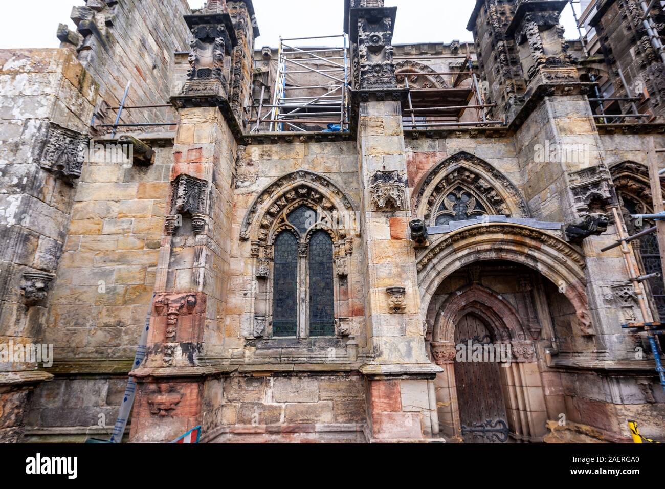 Rosslyn Chapel, Roslin, Midlothian, Scotland, UK Stock Photo - Alamy