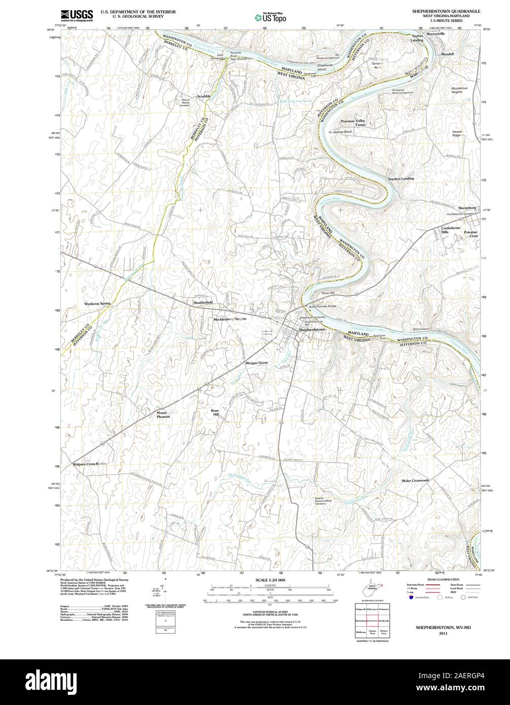 Map of shepherdstown hires stock photography and images Alamy