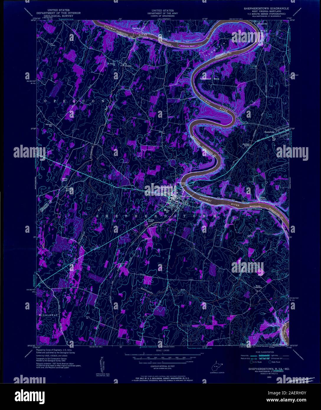 Shepherdstown map hires stock photography and images Alamy