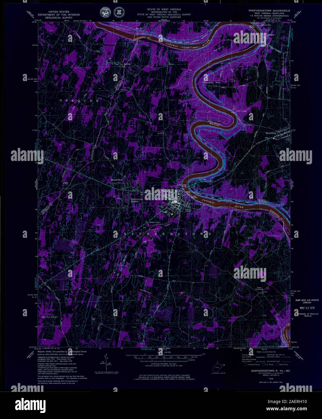 Map of shepherdstown hi-res stock photography and images - Alamy