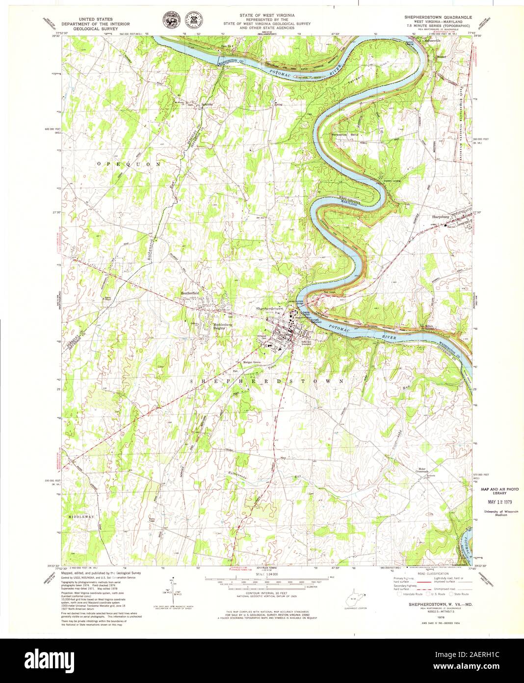 Map of shepherdstown hires stock photography and images Alamy