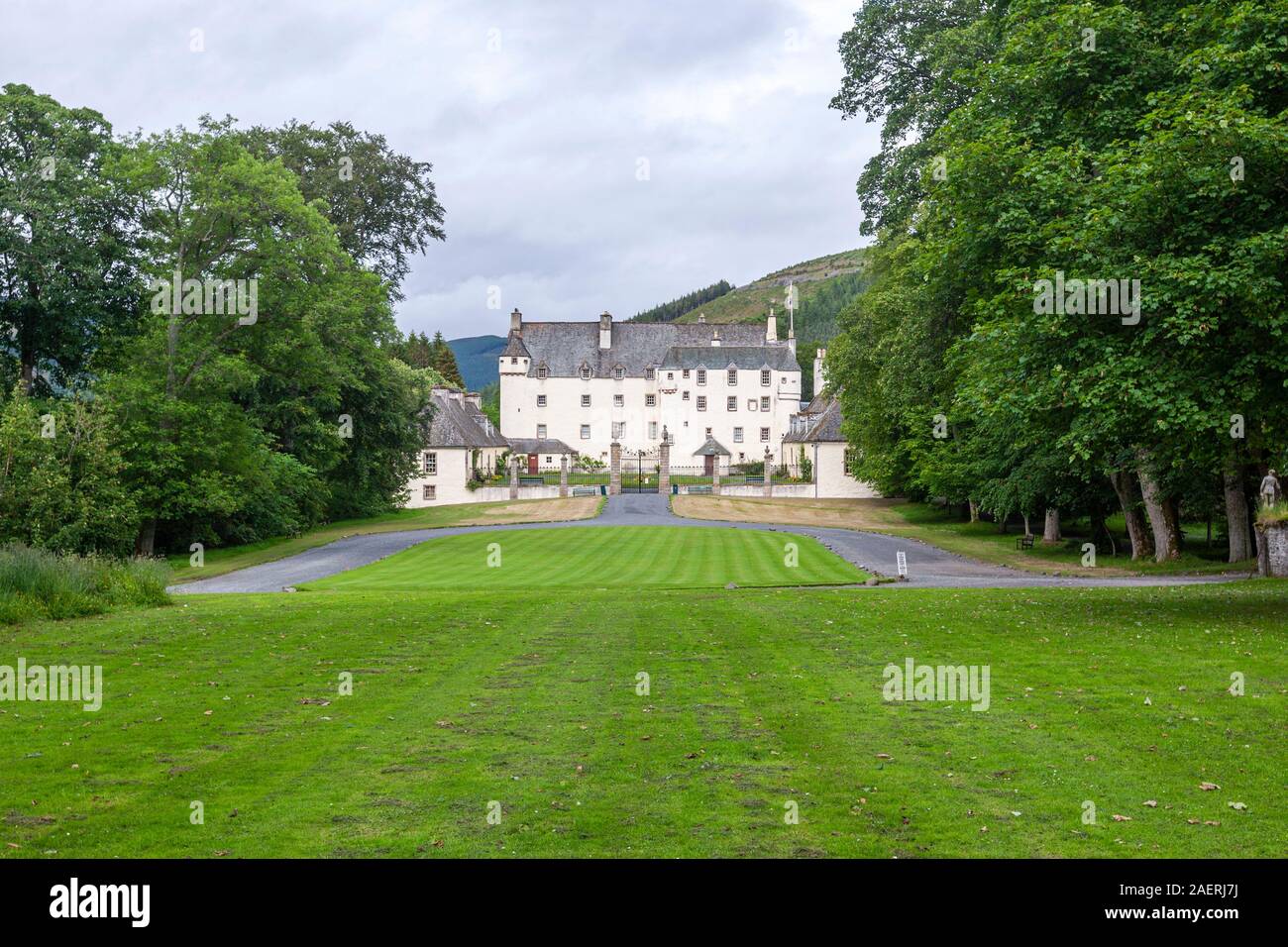 Traquair House, style of a fortified mansion, Peebles, Scottish Borders