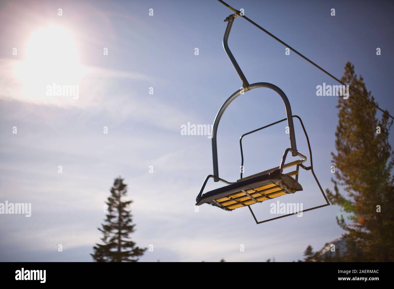 Chair lift low angle hi-res stock photography and images - Alamy