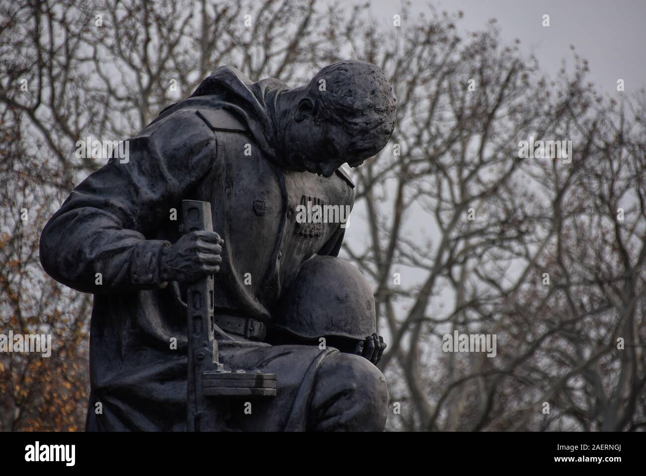 Soviet War Memorial in Treptower Park, Berlin in the Autumn Stock Photo