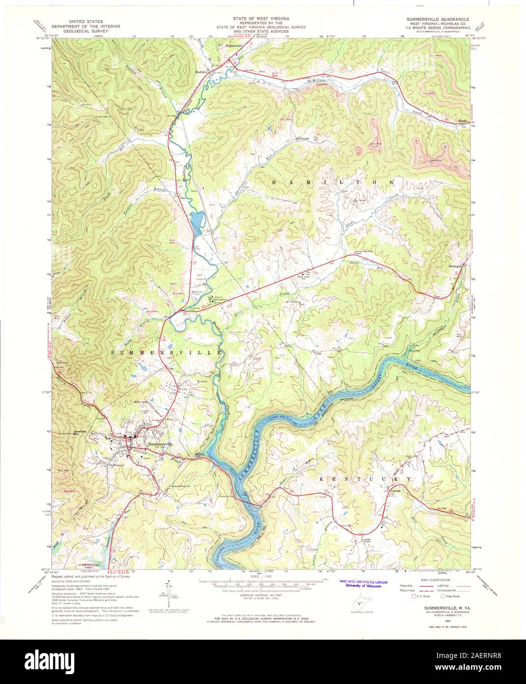 Map of summersville hires stock photography and images Alamy