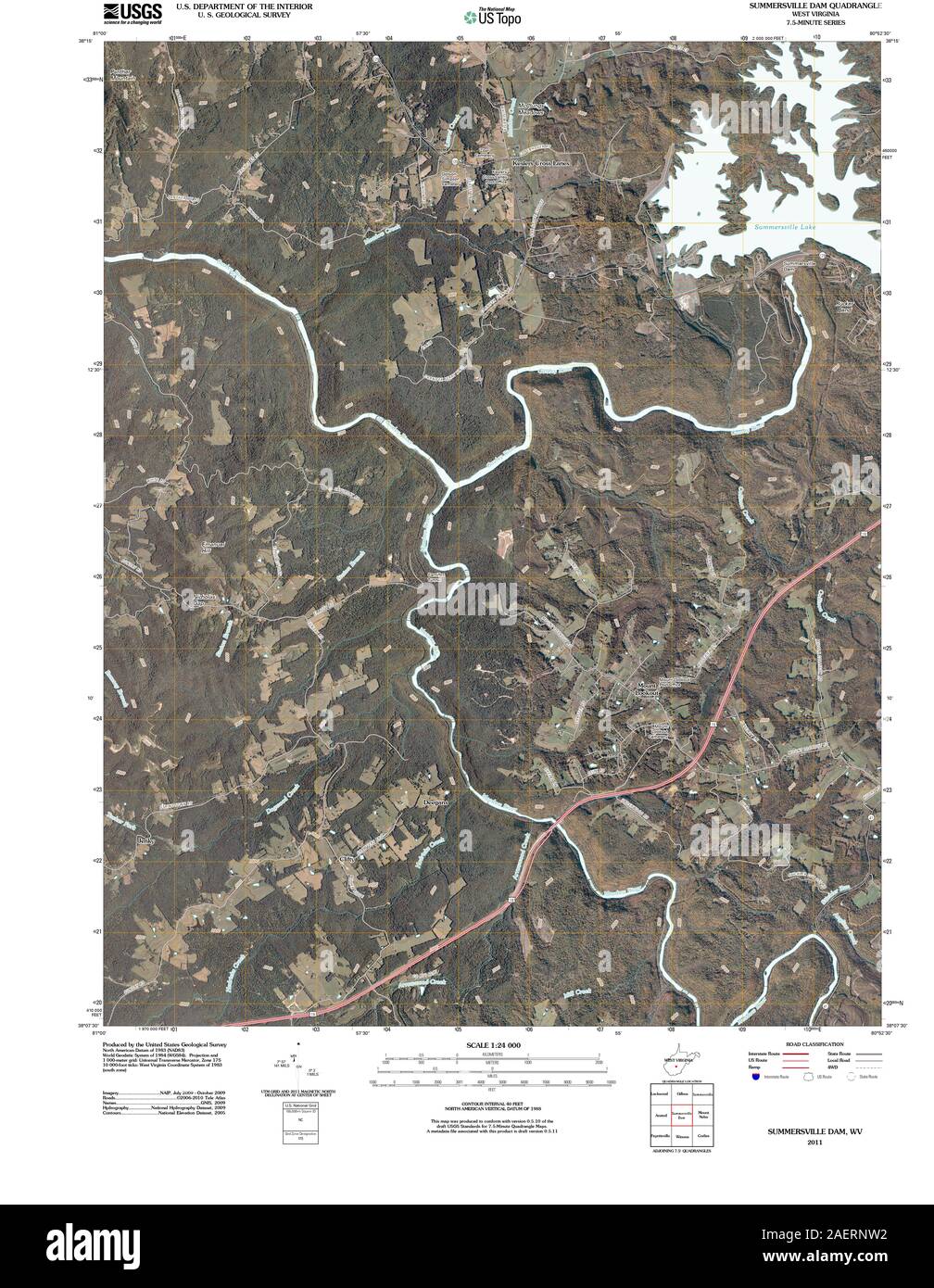 Map of summersville hires stock photography and images Alamy