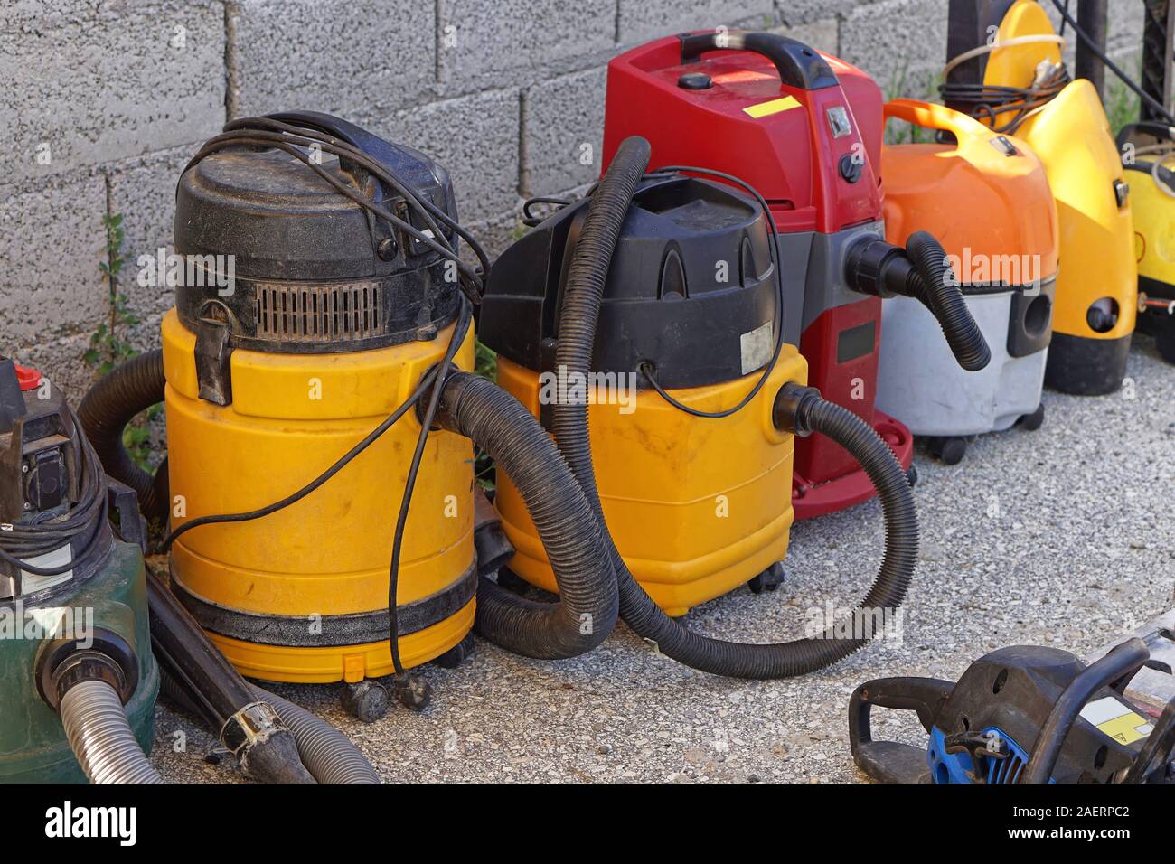 Wet and dry vacuum cleaner machines equipment Stock Photo Alamy