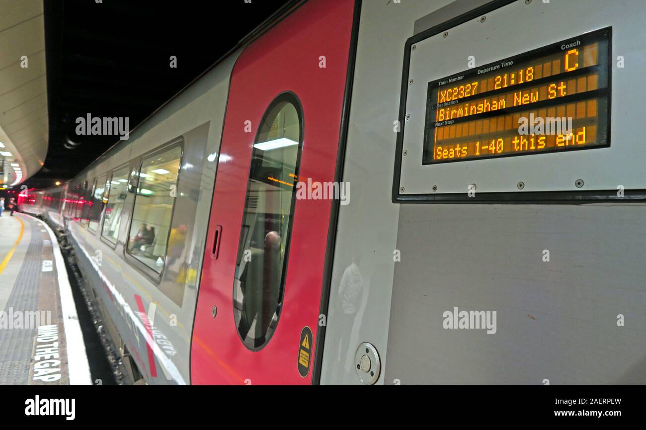 Cross Country Train,TOC,Birmingham New Street station,Station St, Birmingham,England,UK, B2 4QA Stock Photo