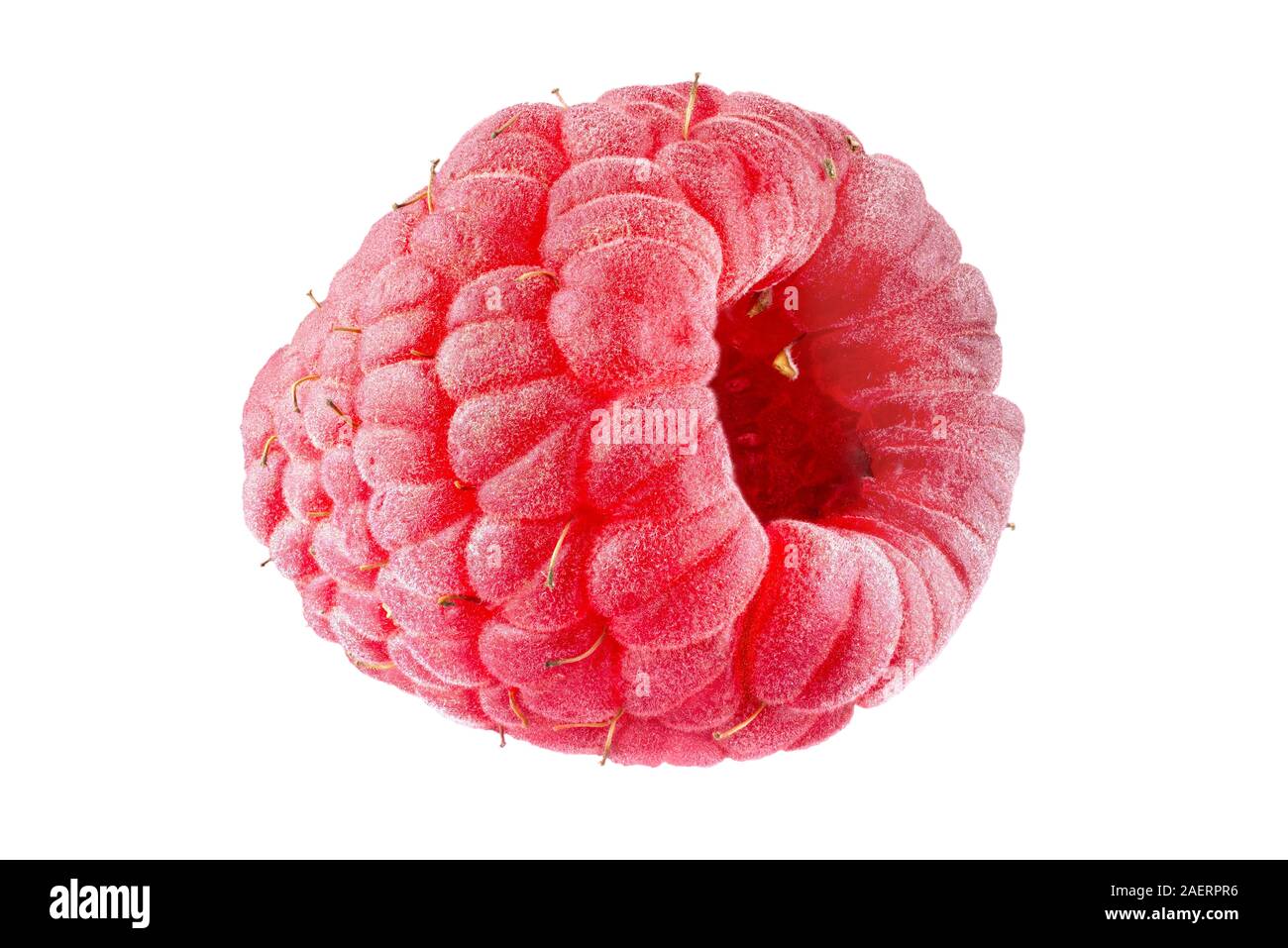 ripe raspberry isolated on white background close up Stock Photo