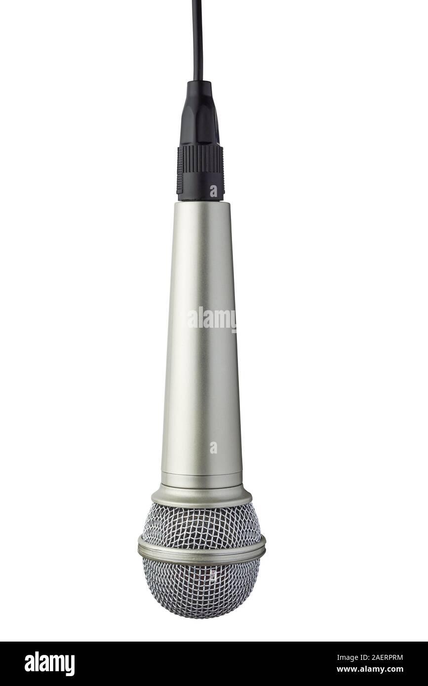 upside down microphone isolated on white background Stock Photo Alamy