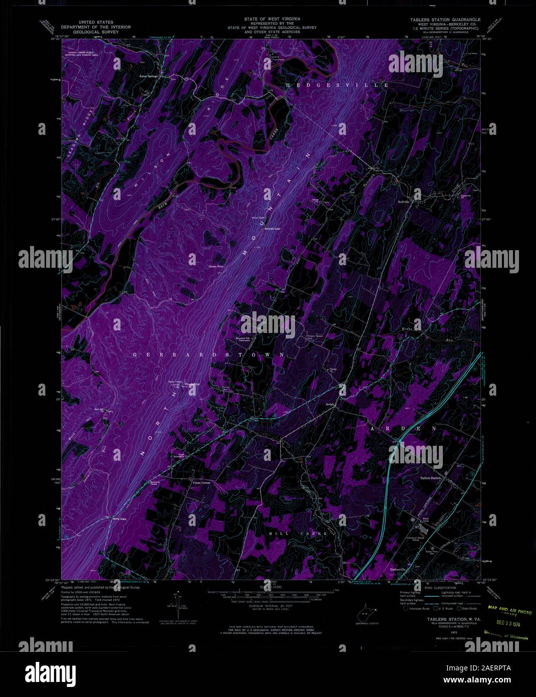 WV Tablers Station 701502 1972 24000 Inverted Stock Photo Alamy