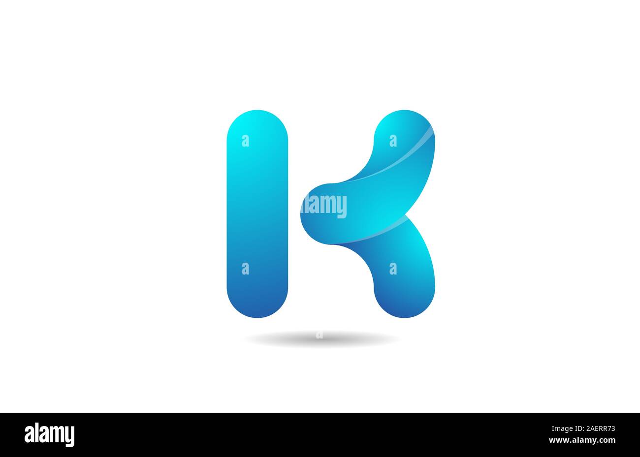 blue gradient logo k alphabet letter design icon for company. Suitable ...