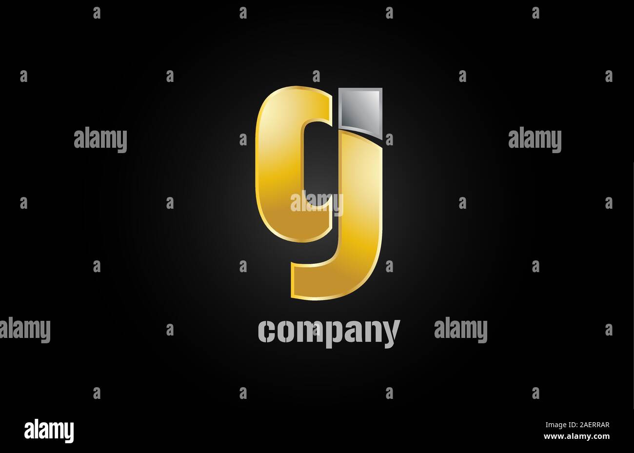 gold silver metal logo g alphabet letter design icon for company ...