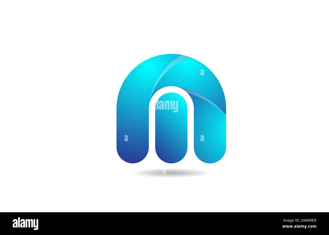 blue gradient logo m alphabet letter design icon for company. Suitable ...