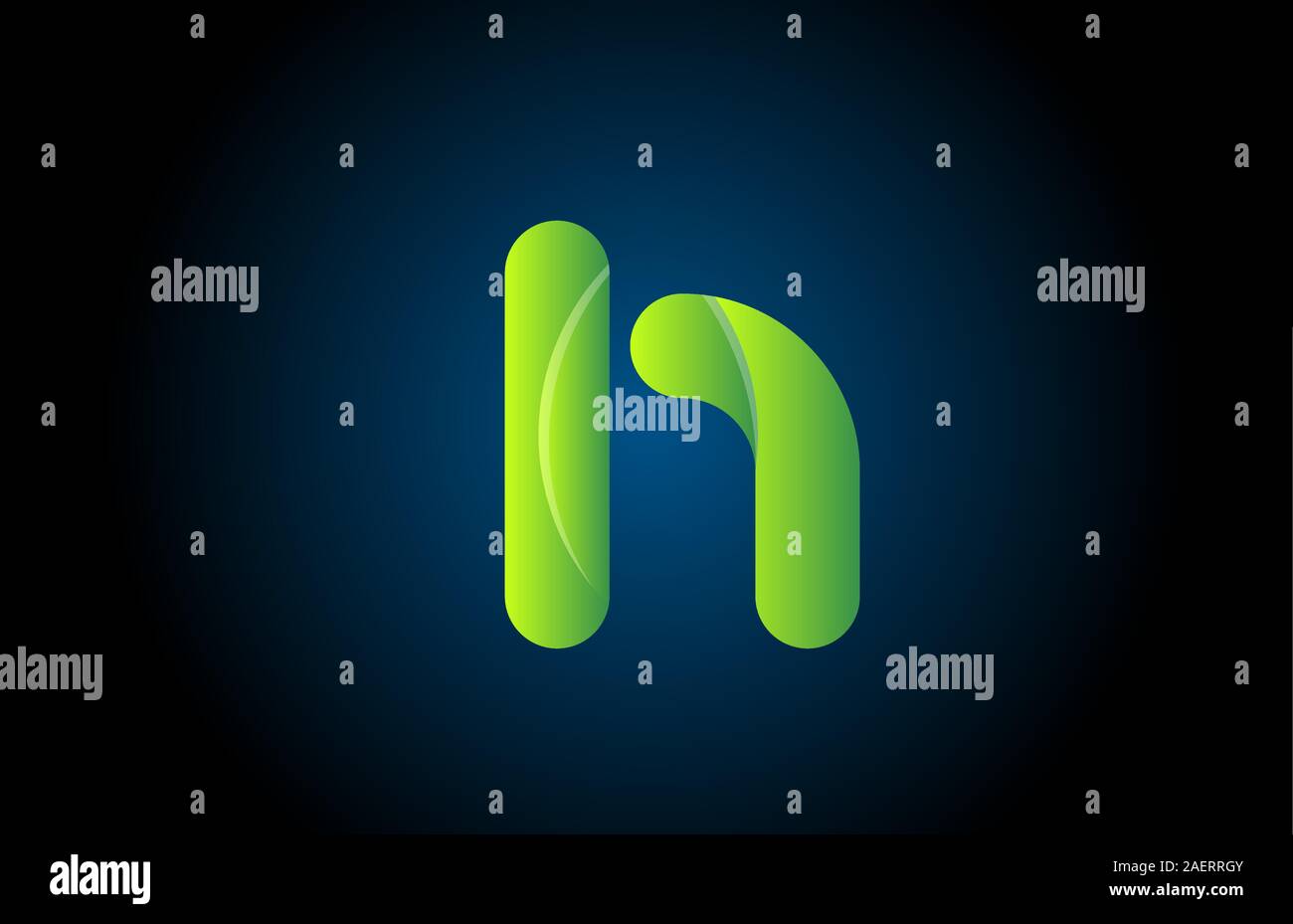 green gradient logo h alphabet letter design icon for company. Suitable ...