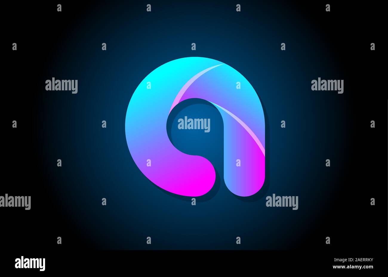 blue gradient logo a alphabet letter design icon for company. Suitable ...