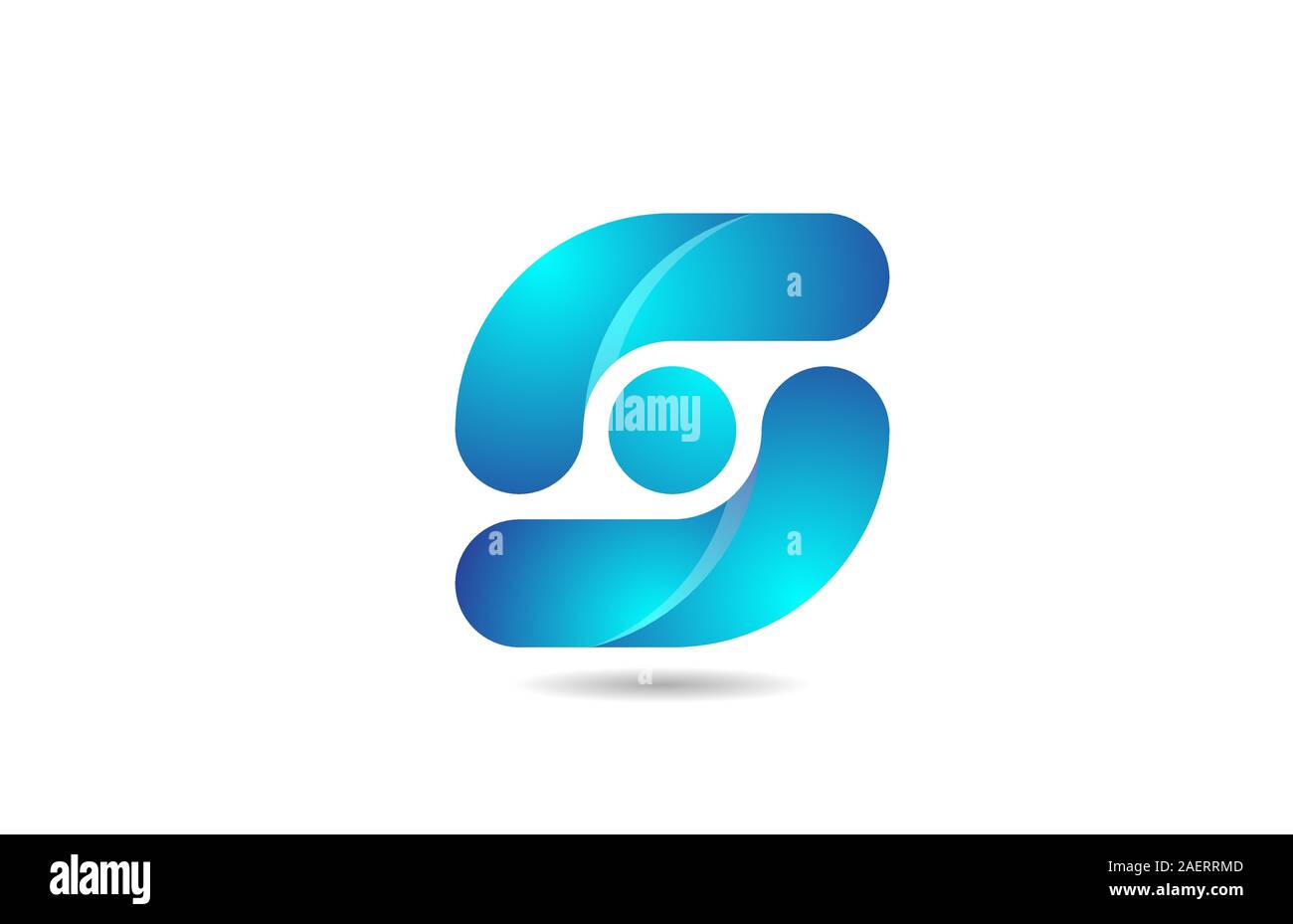 blue gradient logo s alphabet letter design icon for company. Suitable ...