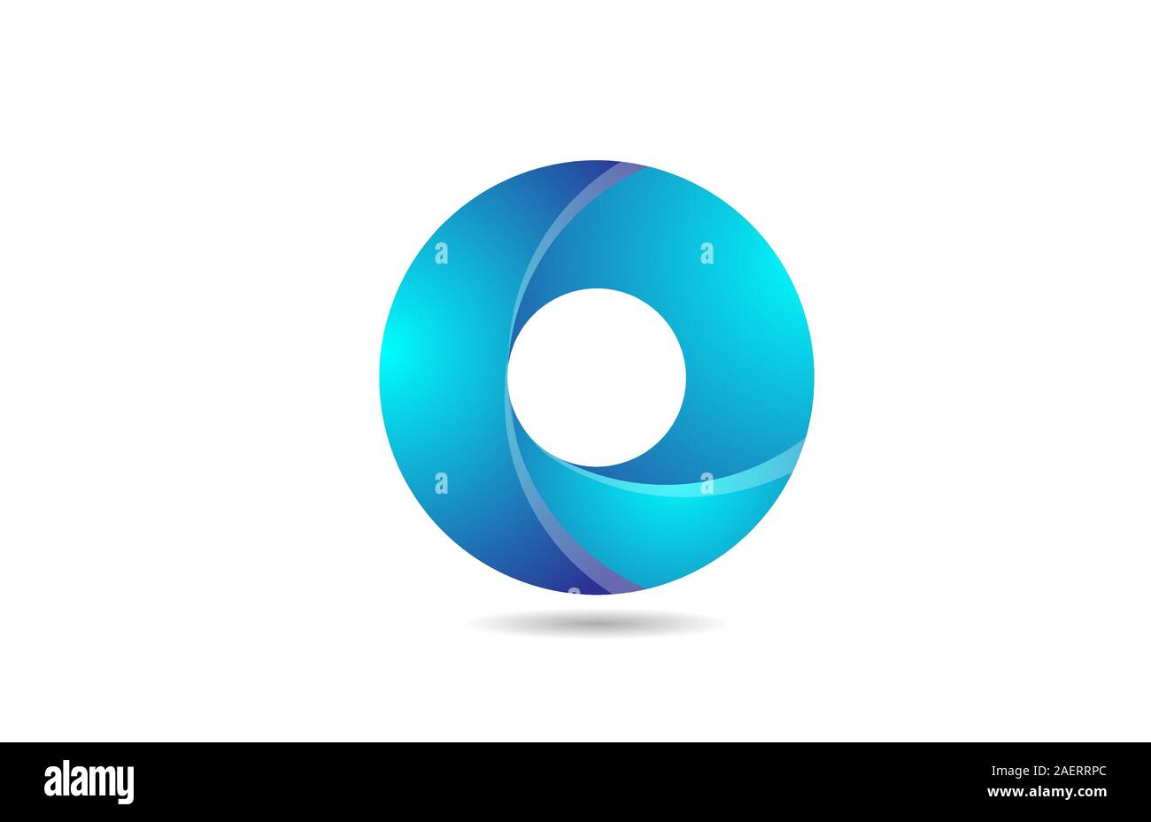 blue gradient logo o alphabet letter design icon for company. Suitable ...