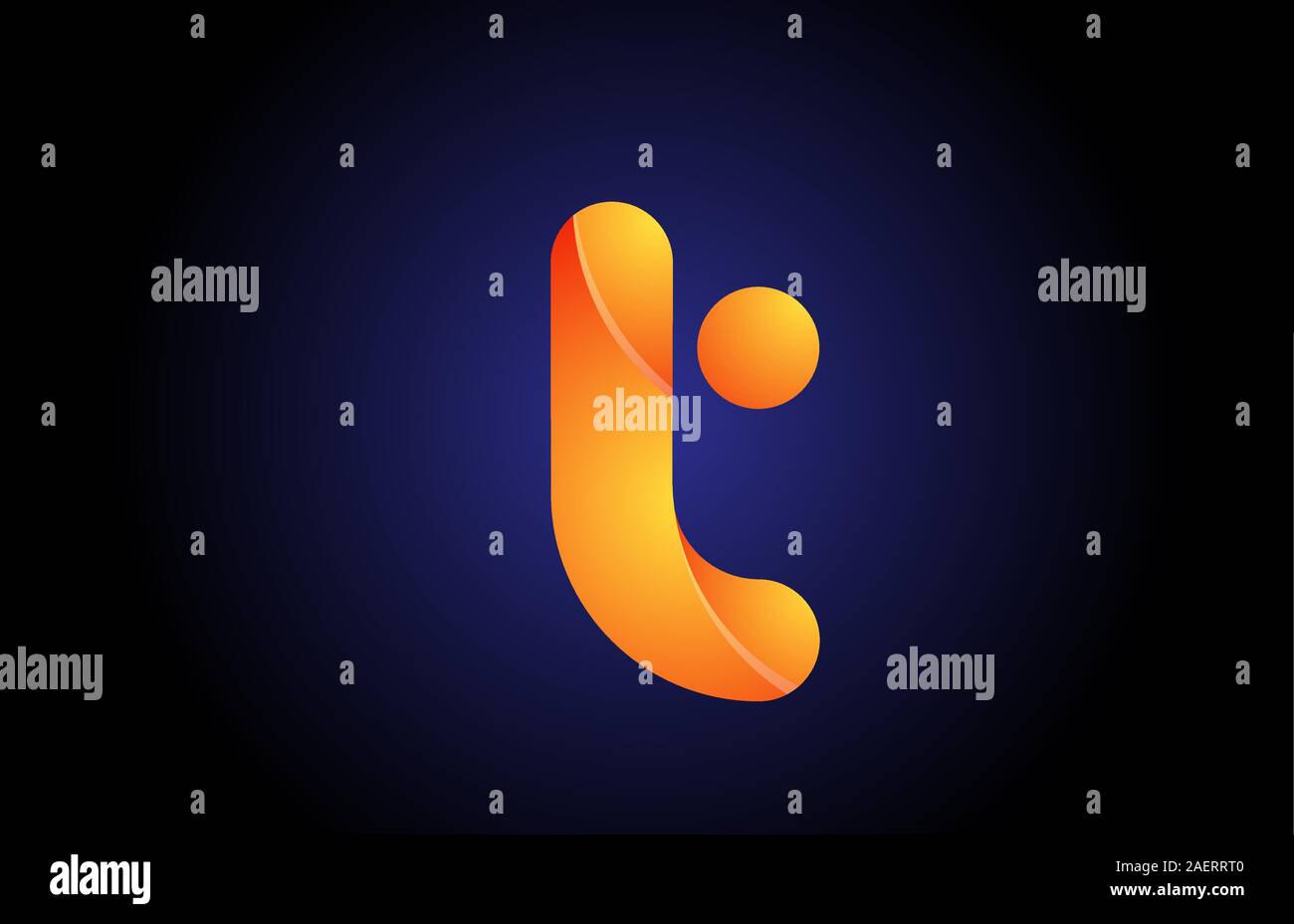 orange blue gradient logo t alphabet letter design icon for company ...