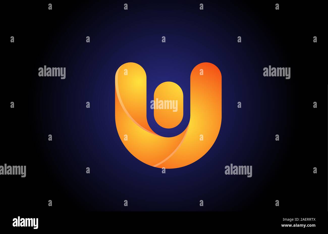 orange blue gradient logo w alphabet letter design icon for company ...