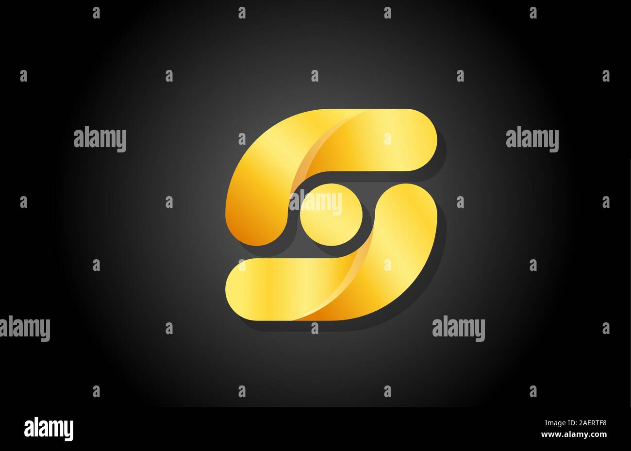 gold golden gradient logo s alphabet letter design icon for company ...