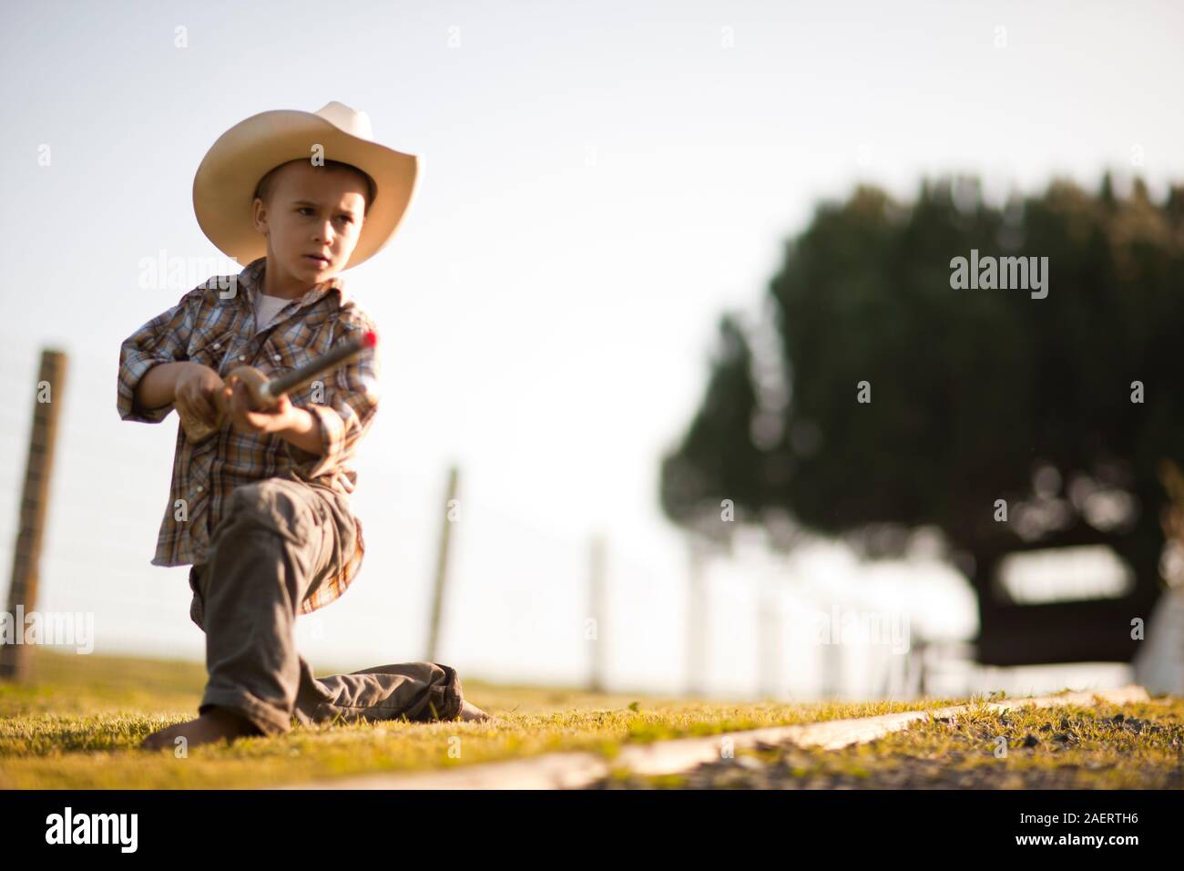 Indian wearing cowboy hat hi-res stock photography and images - Alamy