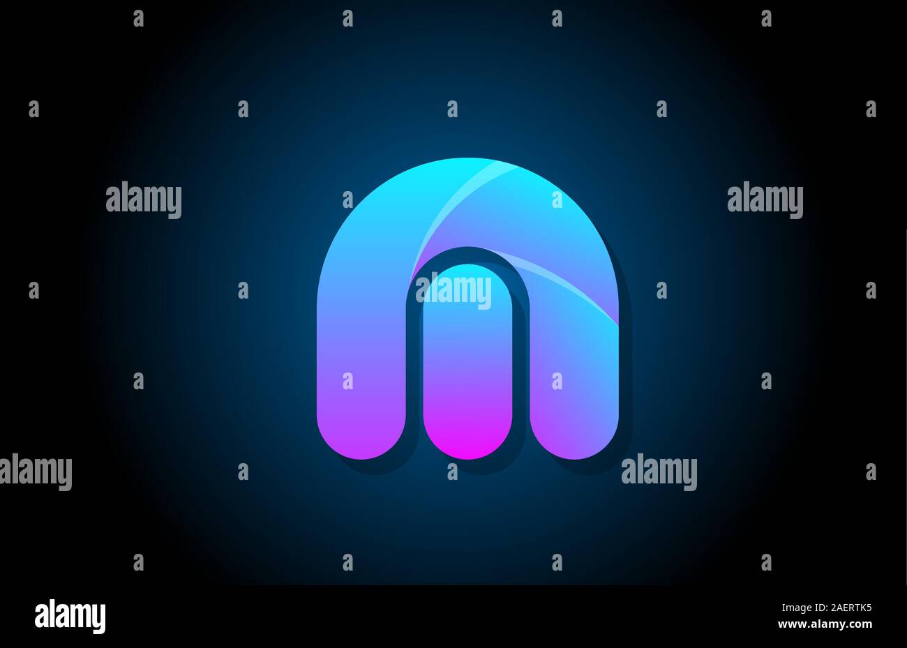 blue gradient logo m alphabet letter design icon for company. Suitable ...