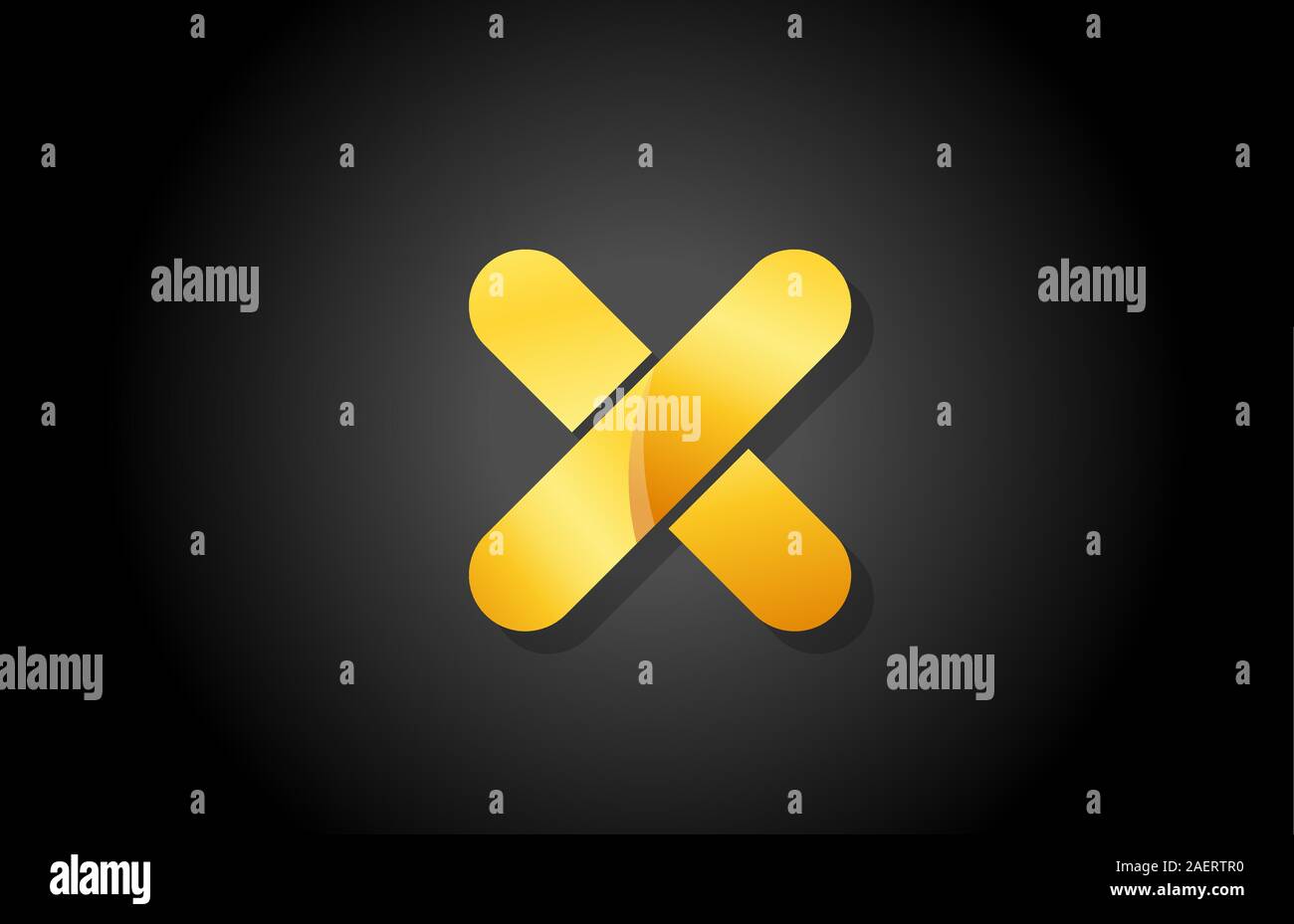 gold golden gradient logo x alphabet letter design icon for company ...