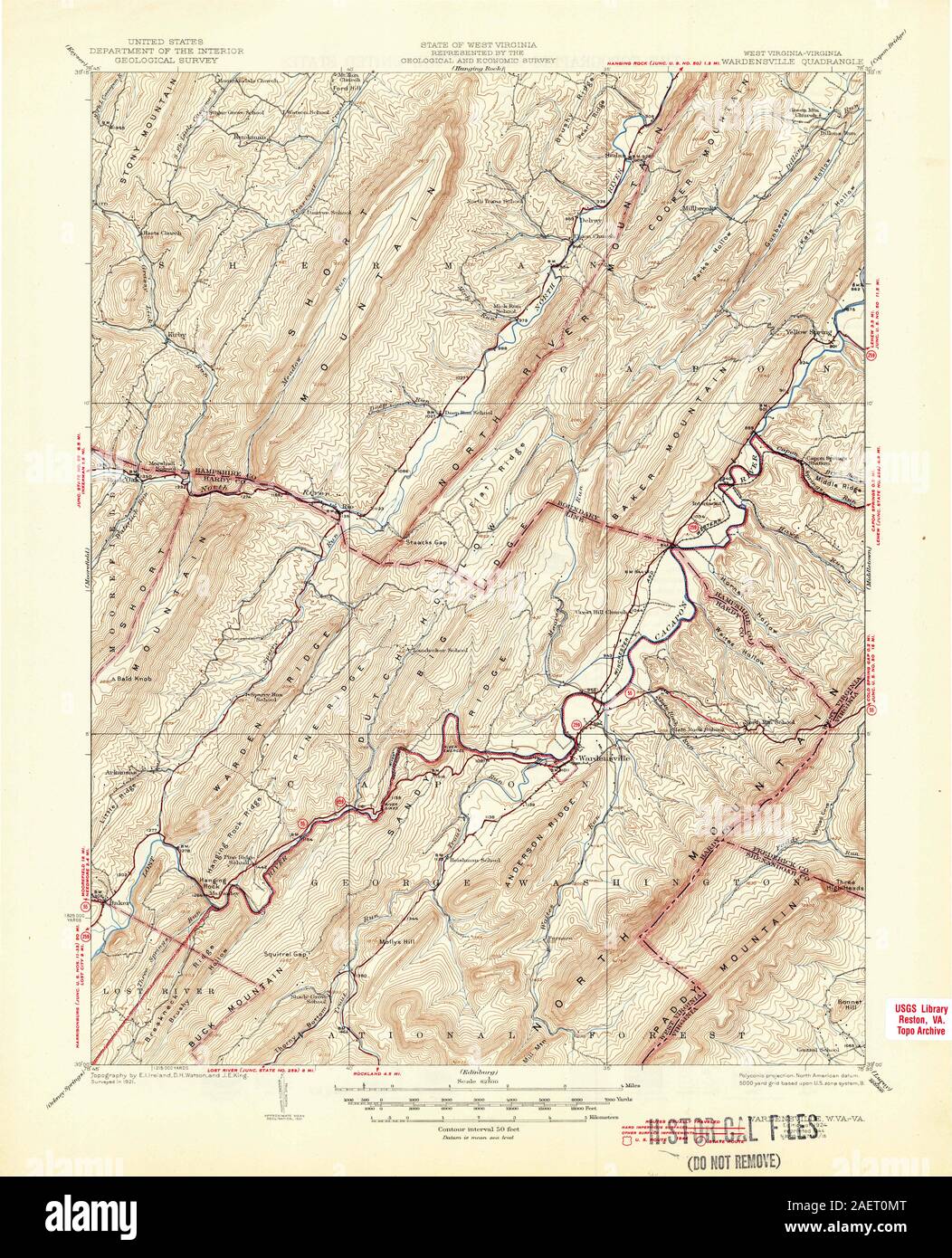 WV Wardensville 253892 1924 62500 Stock Photo Alamy