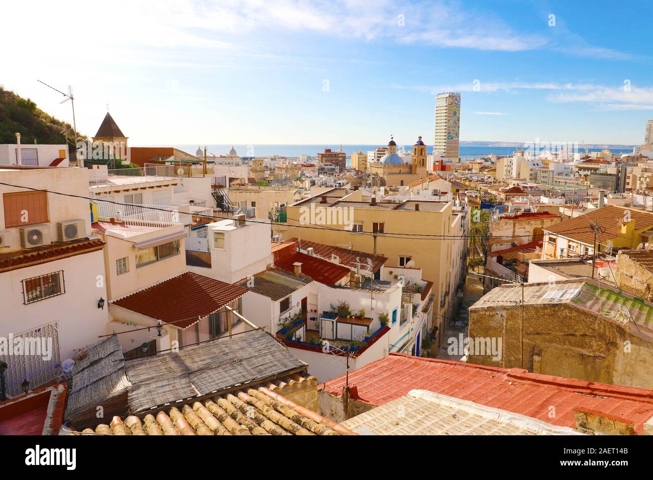 ALICANTE, SPAIN - NOVEMBER 29, 2019: cityscape of the city of Alicante, Spain Stock Photo