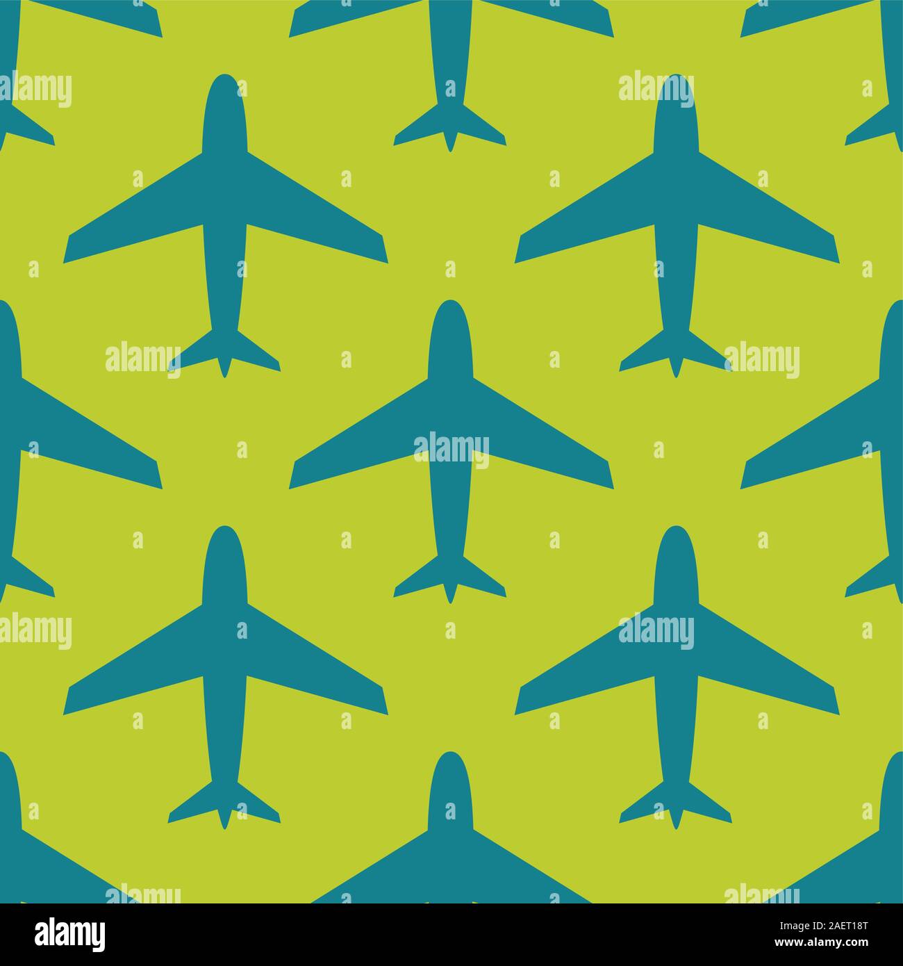 airplane, vector seamless pattern Stock Vector