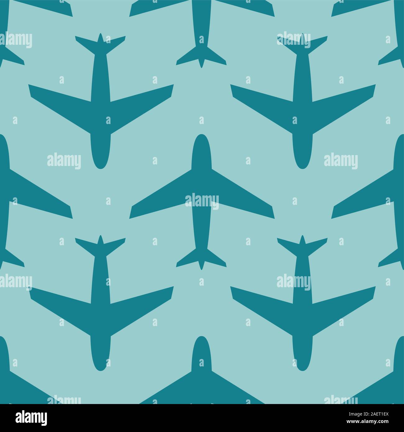 airplane, vector seamless pattern Stock Vector