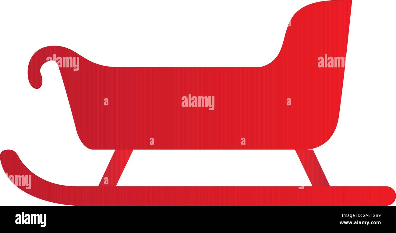 Isolated red Santa sleigh icon - Vector illustration Stock Vector Image ...