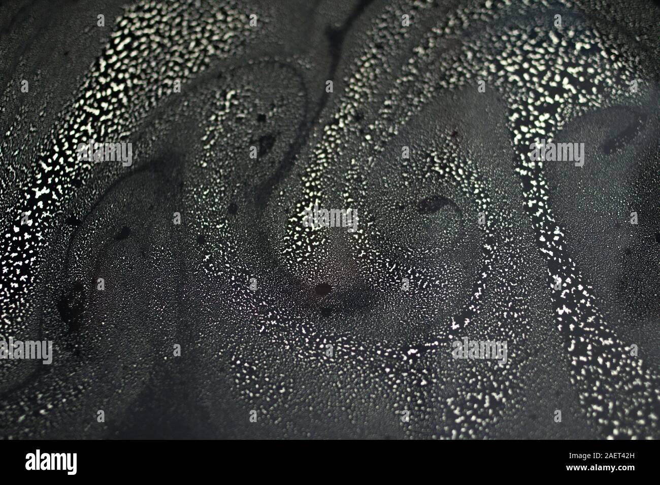 pollen on water hydrodynamic swirls and patterns Stock Photo